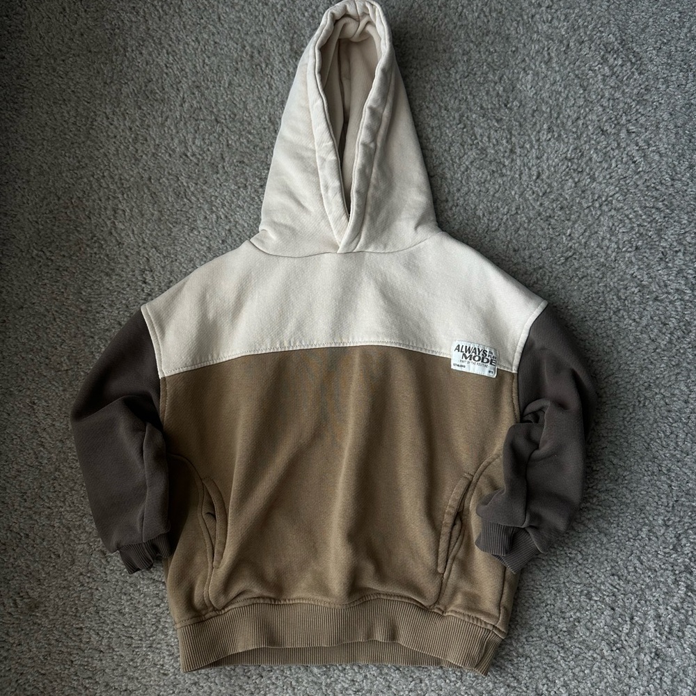 ZARA Colorblock Hooded Sweatshirt & Sweatpants Set